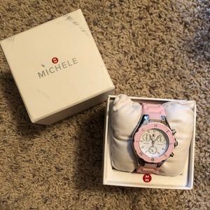 Michele Tahitian Jelly Bean Watch- Pink